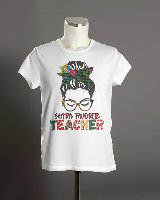 "Santa's Favorite Teacher" T-Shirt