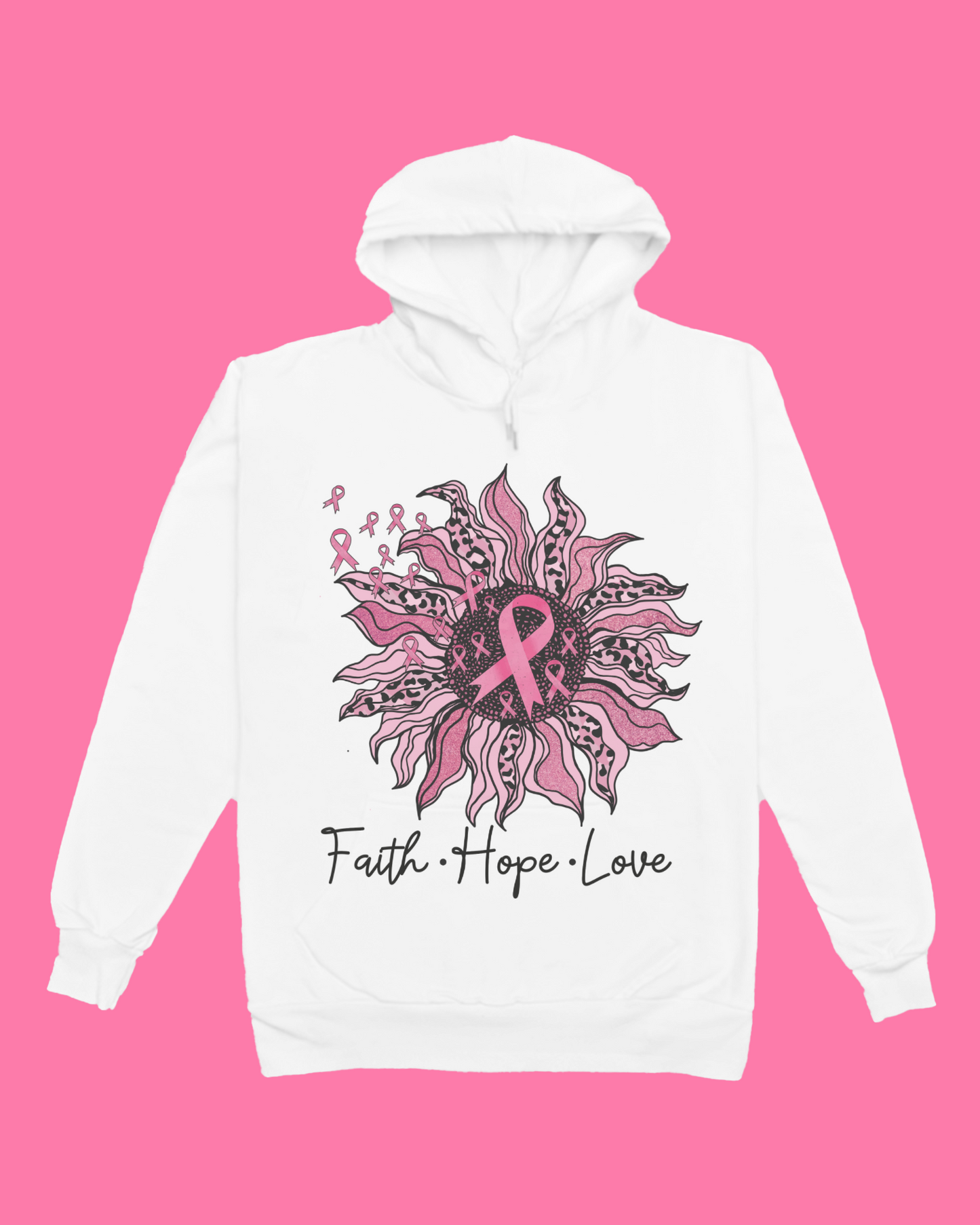 "Faith, Hope, Love" - Breast Cancer Awareness Sweatshirt