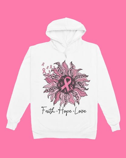 "Faith, Hope, Love" - Breast Cancer Awareness Sweatshirt